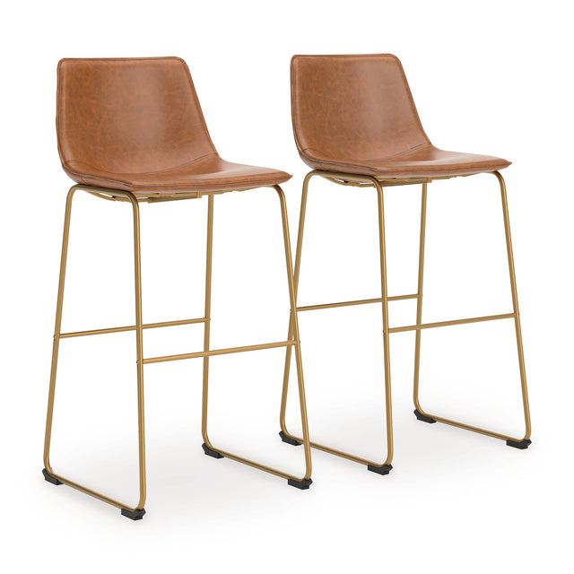 Ciabori Brown/Gold Bar Height Bar Stool