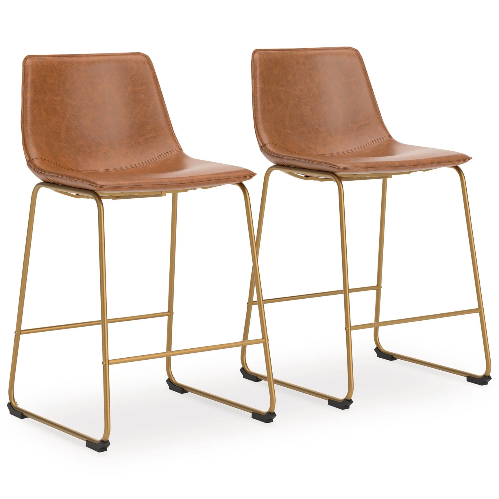 Ciabori Brown/Gold Counter Height Barstool