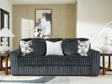 Midnight-Madness Gunmetal Velvet Sofa