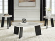 Lilyberg Gray/Black Table (Set of 3)