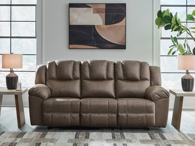 Lowilla Driftwood Faux Leather Reclining Sofa