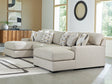 Laurelgrove Pebble Chenille,Performance Fabric,Next-Gen Nuvella™ 3-Piece Double Chaise Sectional