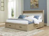 Calmoro Gray Queen Bookcase Bed