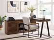 Kallari Warm Brown/Black Credenza with Desk Return