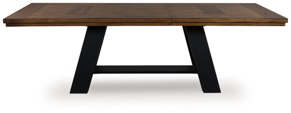 Greddinton Brown/Black Dining Extension Table