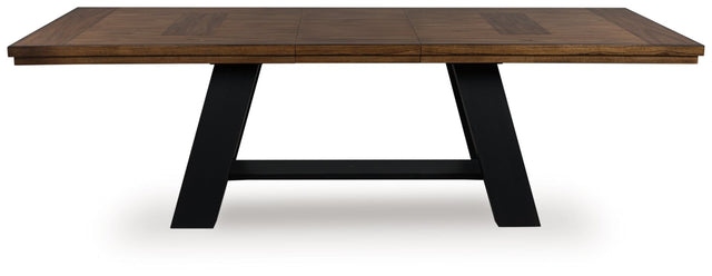 Greddinton Brown/Black Dining Extension Table