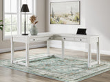Robbinsdale Antique White L-Shaped Home Office Desk
