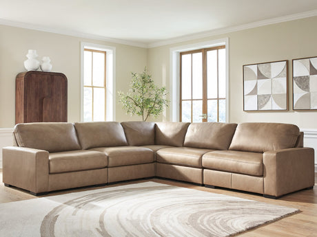 Veronella Sahara Leather 5-Piece Sectional