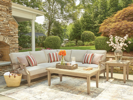 Clare View Beige 3-Piece Outdoor Sectional