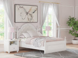 Kozlani White Full Upholstered Panel Bed