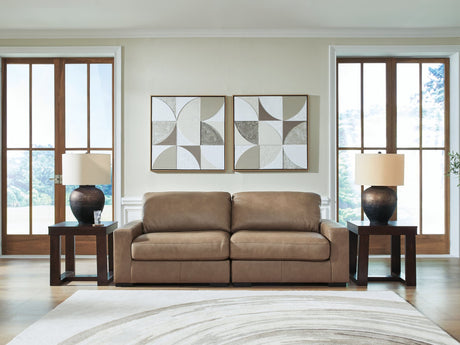 Veronella Sahara Leather 2-Piece Sectional Sofa