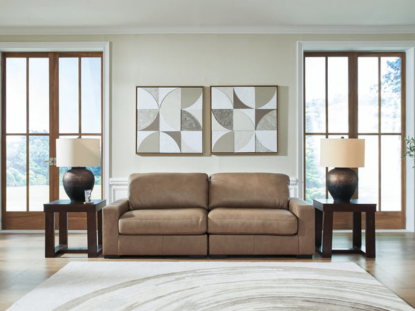 Veronella Sahara Leather 2-Piece Sectional Sofa