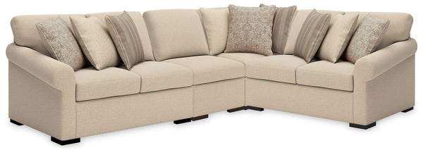 LadyMae Twill 4-Piece Sectional