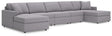 Modmax Granite 5-Piece Double Chaise Sectional