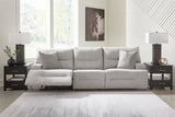 Acklen Place Pewter 3-Piece Power Reclining Sectional Sofa