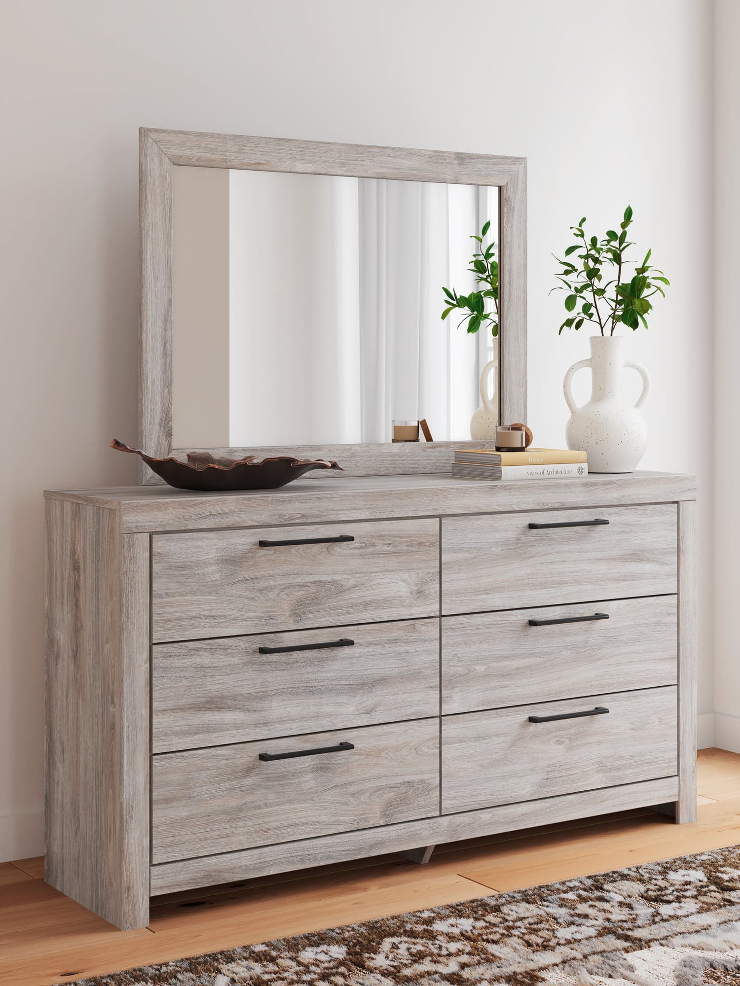 Broachmyn Gray Dresser and Mirror