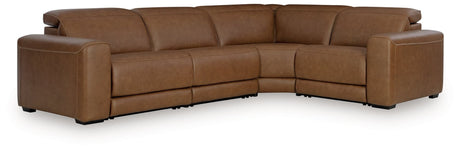 Magic Man Caramel 4-Piece Power Reclining Sectional