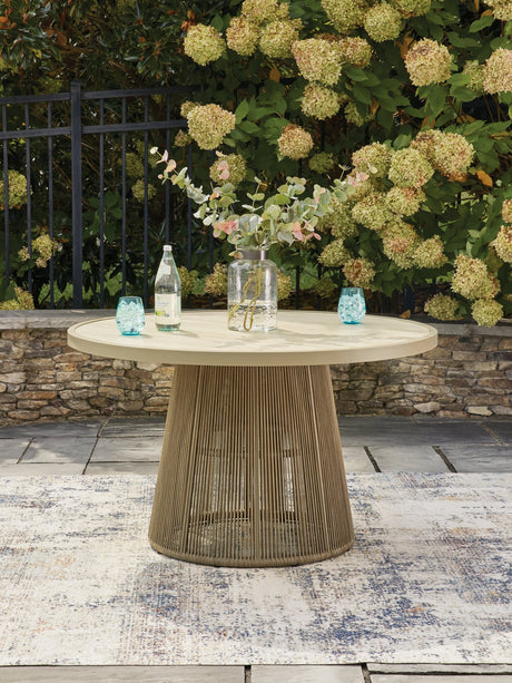 Orchard Beach Beige Outdoor Dining Table