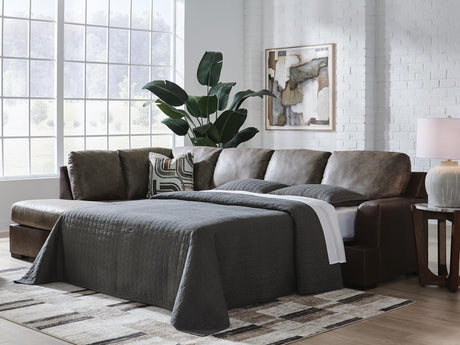 Castille Way Fossil 2-Piece Sleeper Sectional with Chaise
