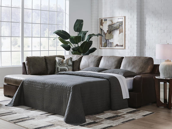 Castille Way Fossil 2-Piece Sleeper Sectional with Chaise