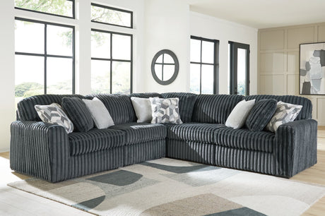 Midnight-Madness Gunmetal 5-Piece Sectional