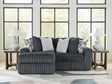 Midnight-Madness Gunmetal 2-Piece Sectional with Chaise