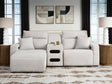 Modmax II Stone 3-Piece Power Reclining Sectional with Chaise and Audio Console