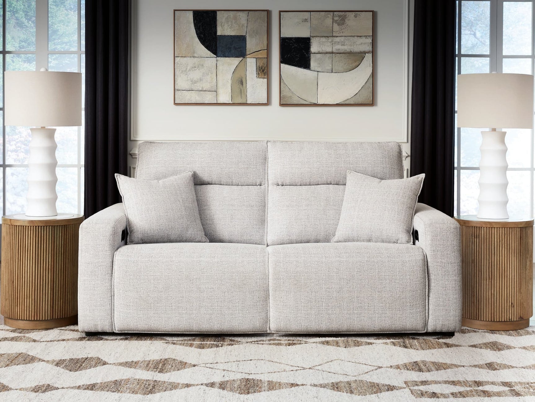 Modmax II Stone 2-Piece Reclining Loveseat