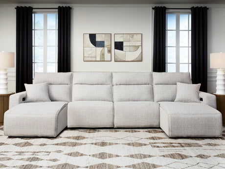Modmax II Stone 4-Piece Power Reclining Sectional with Chaise