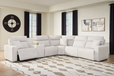 Modmax II Stone 6-Piece Power Reclining Sectional with Console