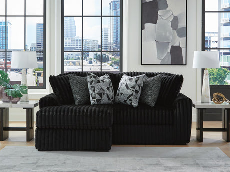 Midnight-Madness Onyx 2-Piece Sectional with Chaise