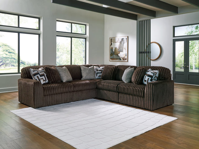 Midnight-Madness Chocolate 5-Piece Sectional
