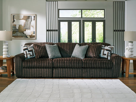 Midnight-Madness Chocolate 3-Piece Sectional Sofa