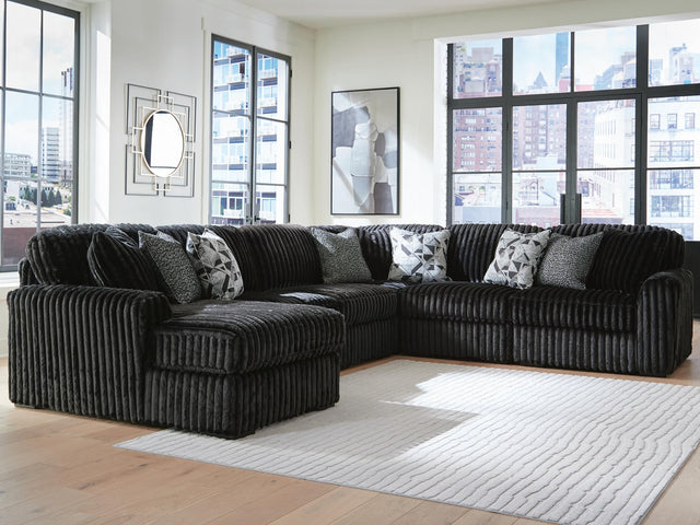 Midnight-Madness Onyx 6-Piece Sectional with Chaise