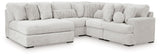 Cuddle Plush Arctic 5-Piece Sectional with Chaise