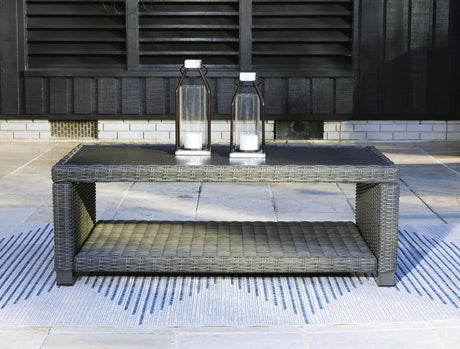Elite Gray Park Outdoor Loveseat with Coffee Table