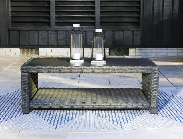 Elite Gray Park Outdoor Loveseat with Coffee Table