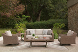 Laguna Beige Heights Outdoor Sofa and 2 Lounge Chairs with Coffee Table and End Table