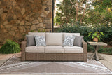Laguna Beige Heights Outdoor Sofa and 2 Chairs with Coffee Table