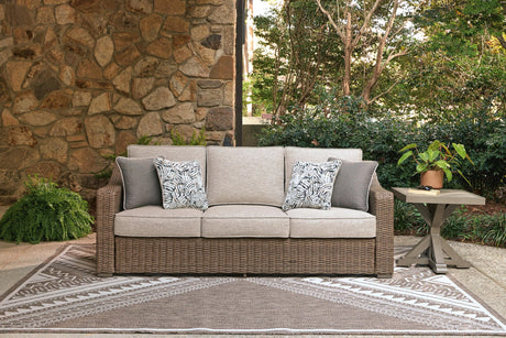 Laguna Beige Heights Outdoor Sofa and 2 Chairs with Coffee Table