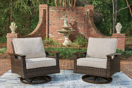 Monterey Dark Brown Point Outdoor Sofa with 2 Lounge Chairs