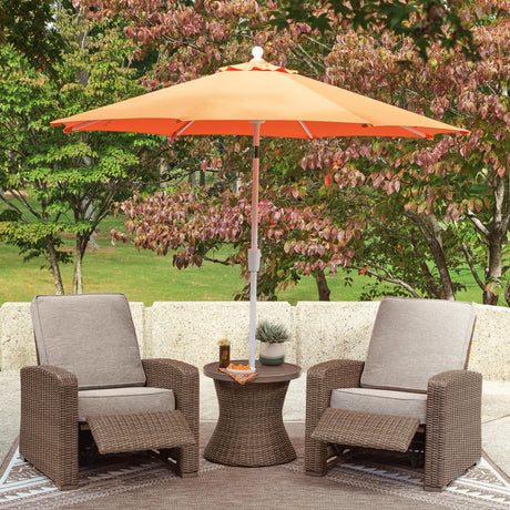 Laguna Beige Heights 2 Outdoor Recliners and End Table