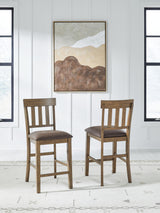 Urbinforte Light Brown Counter Height Barstool