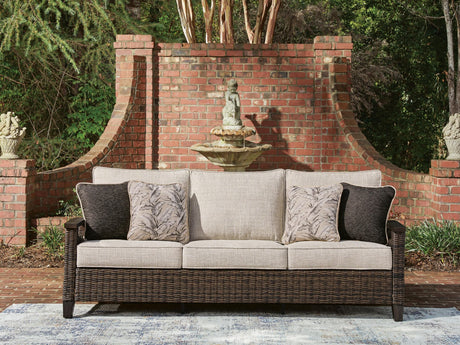 Monterey Point Dark Brown Outdoor Sofa with Cushion