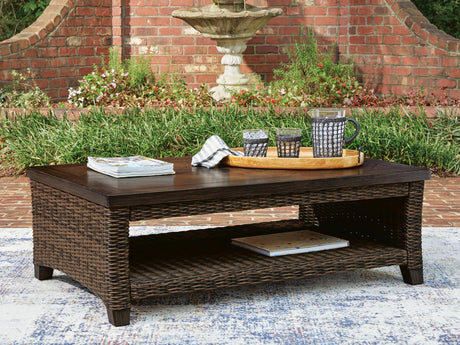 Monterey Point Dark Brown Outdoor Coffee Table