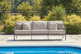 Ocean Beach Gray Outdoor Sofa with Cushion