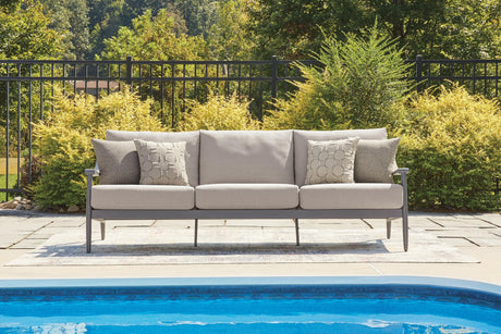 Ocean Beach Gray Outdoor Sofa with Cushion