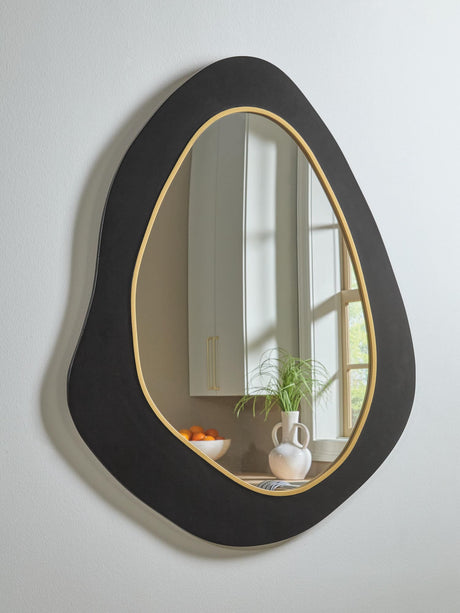 Kierlock Black/Gold Finish Accent Mirror
