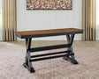 Wildenauer Brown/Black 48" Counter Height Bench