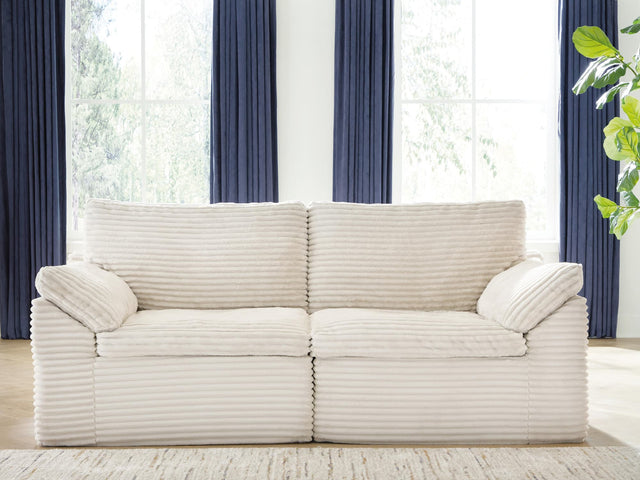 Fannin Ivory Chenille Left-Arm/Right-Arm Facing Corner Chair